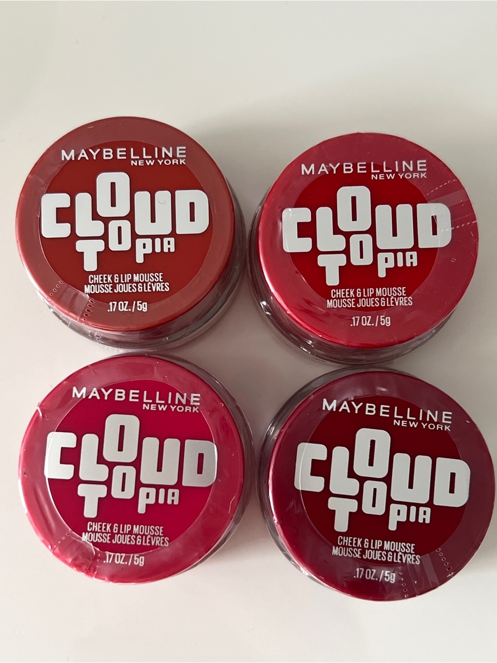 Maybelline Cloudtopia Cheek and Lip Mousse Bundle - 02, 03, 04, 10